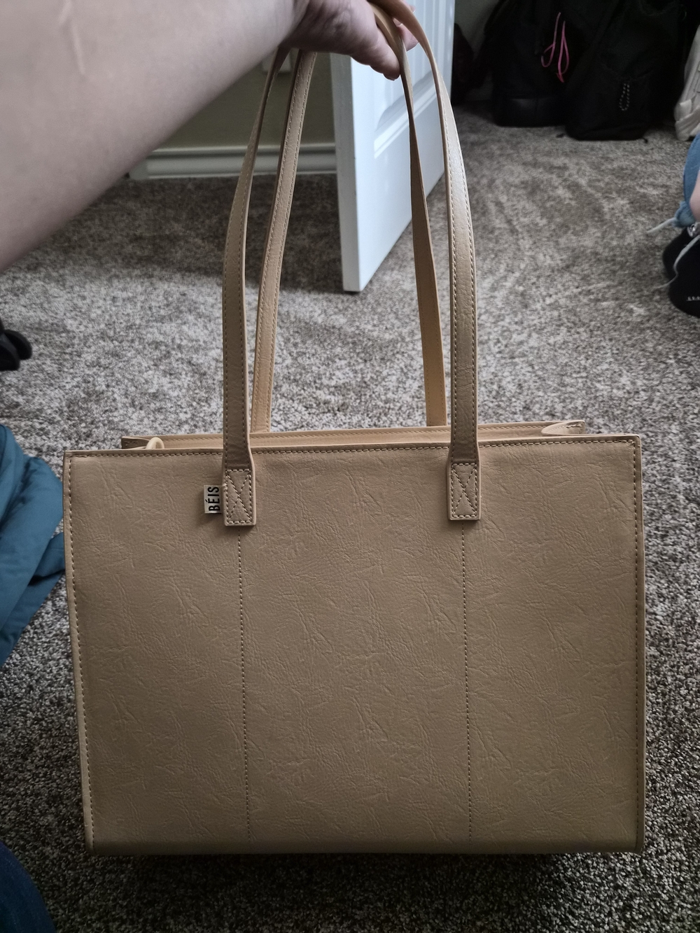 The Work Tote in Beige